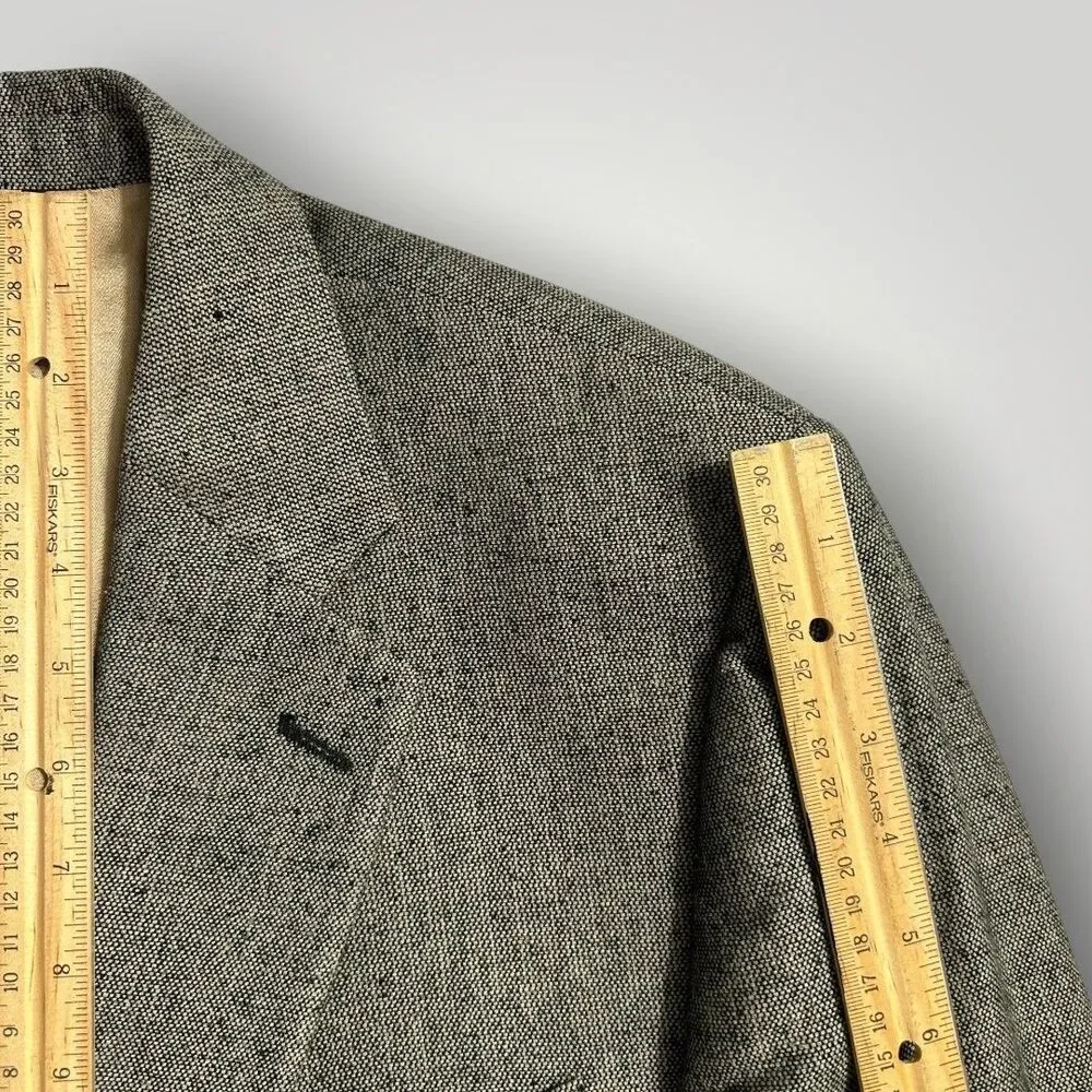 VNG ORVIS Men Blazer Sport Coat Two Button Casual Jacket 44R SILK Gray